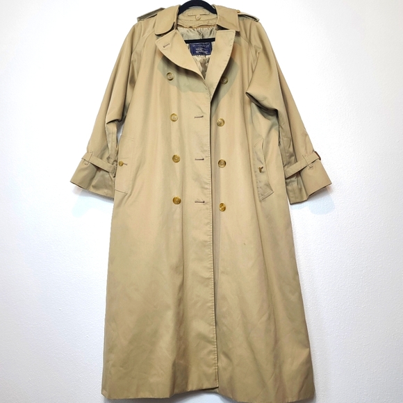 Burberry Jackets & Blazers - Vintage Burberry Wool Trench Tan Nova Check Coat